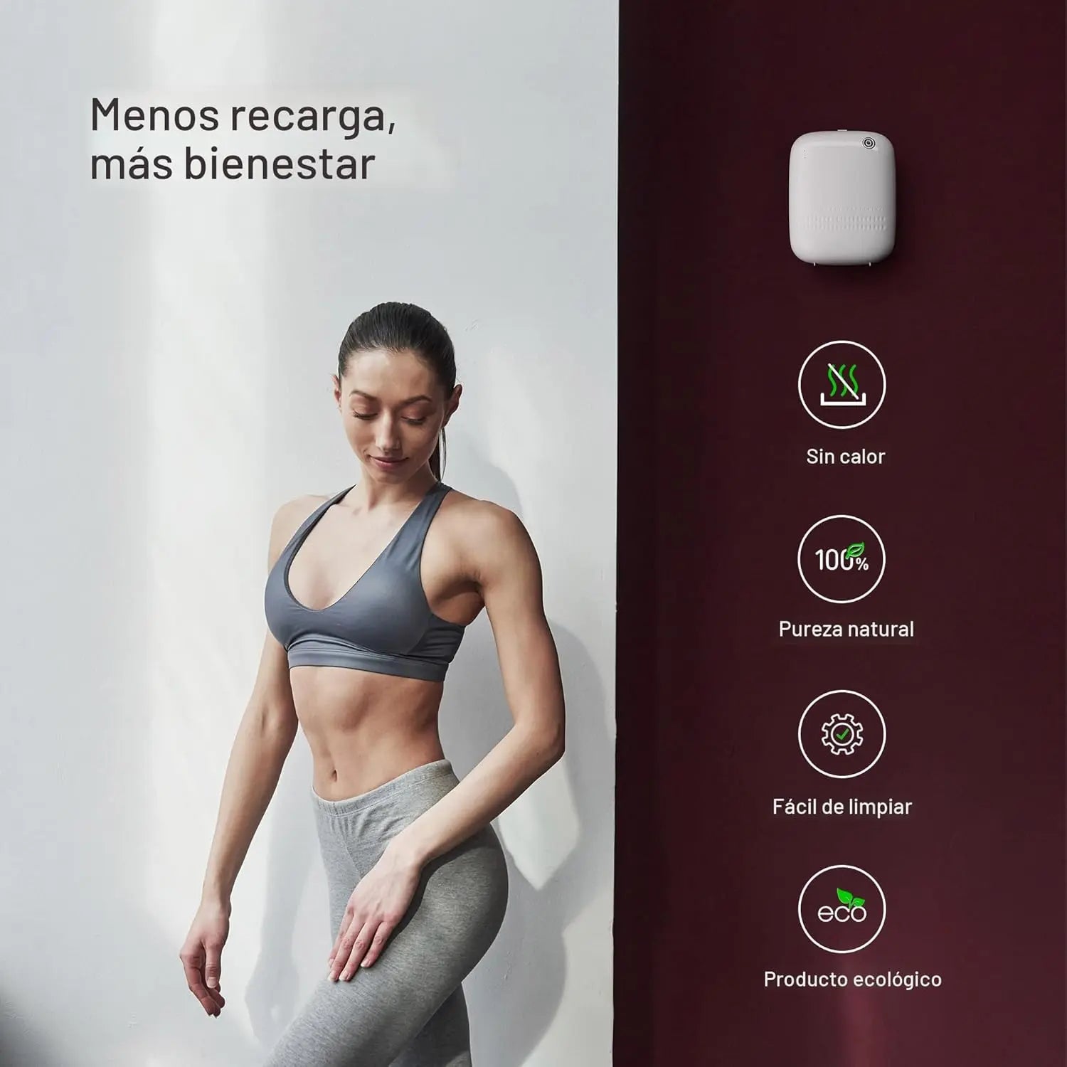Difusor Mural Boston Eléctrico | 160 m2 Smart Control | Ash & Nectar | Incluye 2 esencias 125ml Ash & Nectar