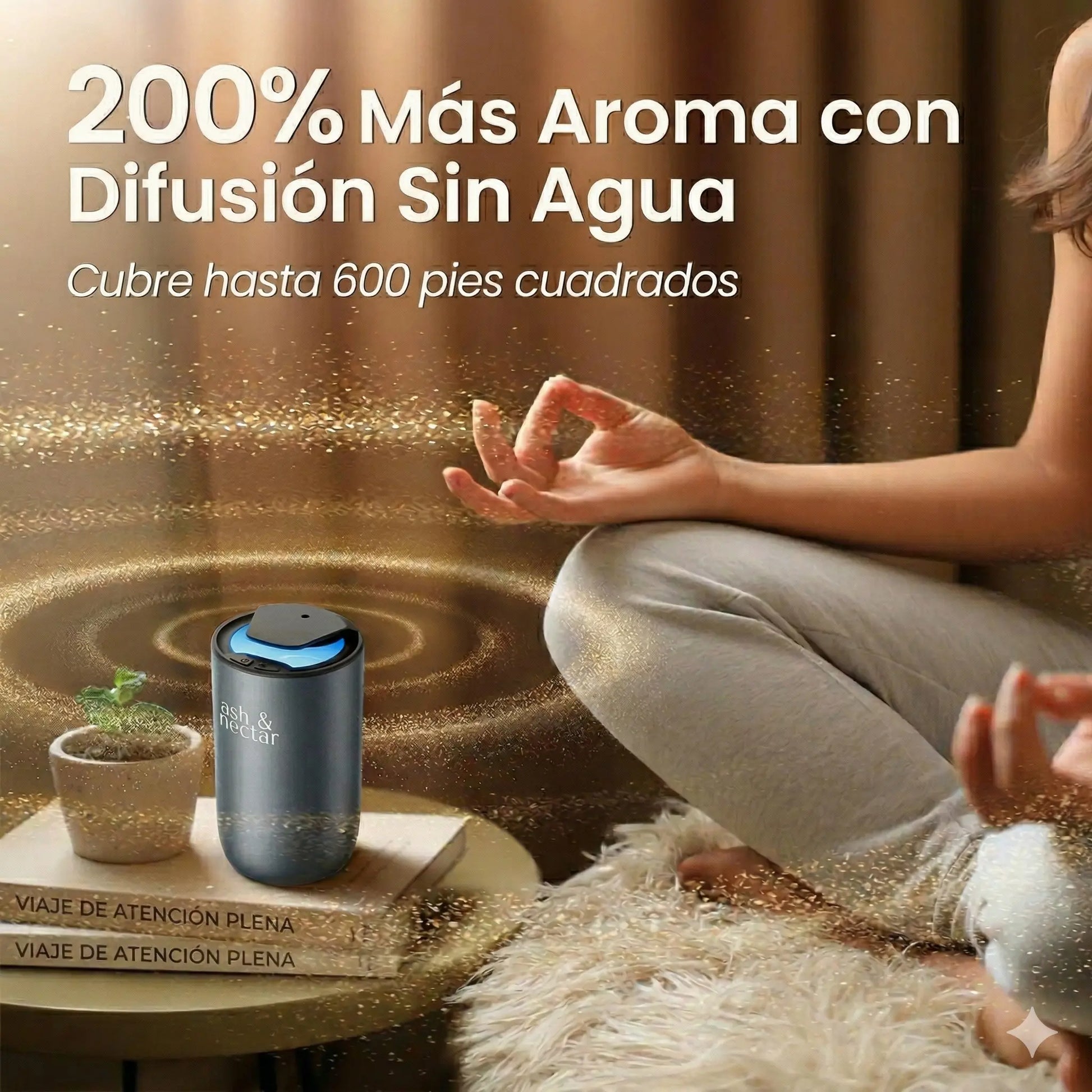 Difusor Personal Zeus V2.0 Metal · 15 m² · Premium | Ash & Nectar | Incluye 1 esencia de 125ml gratis Ash & Nectar