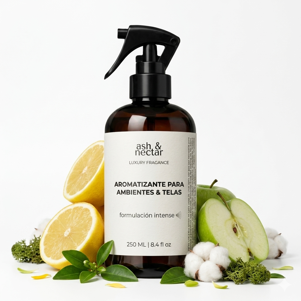Spray Ambiental Ropa Limpia Suavizante Ash & Nectar 250ml — perfume para hogar y telas