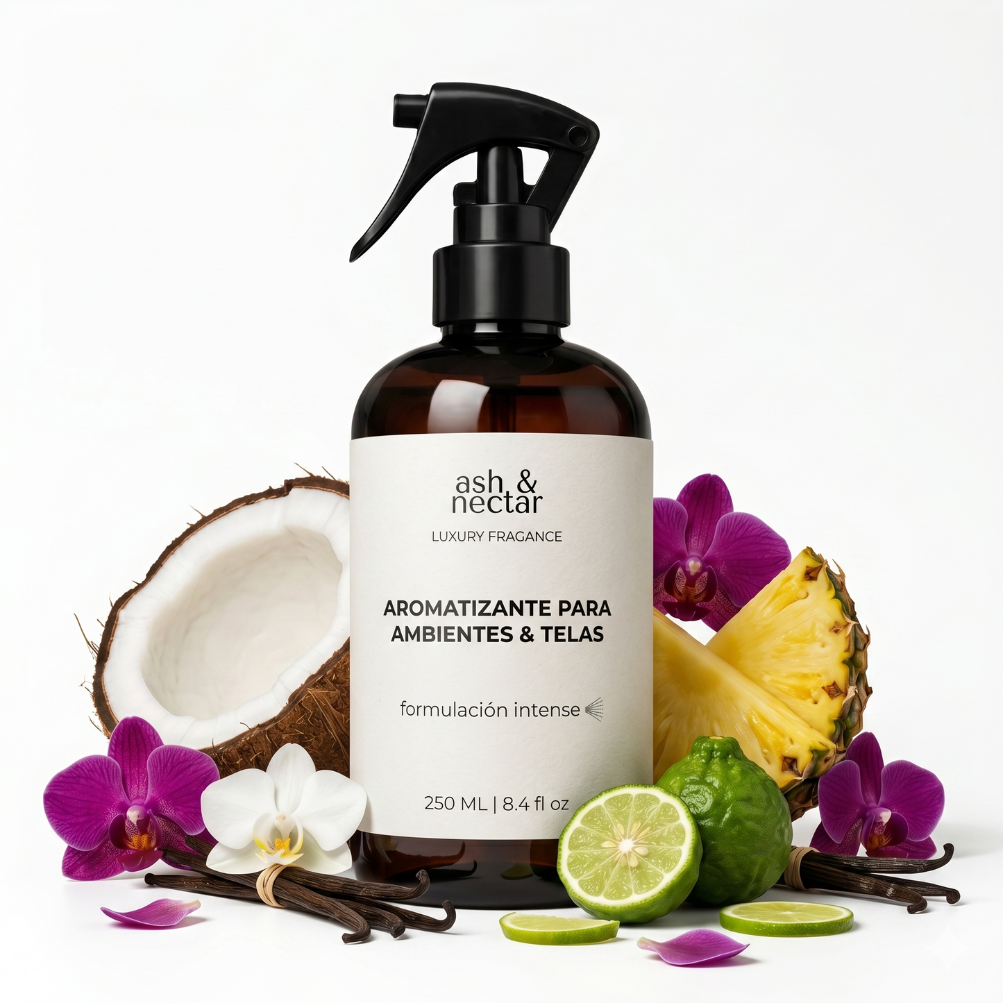 Spray Ambiental Playitas Ash & Nectar 250ml — perfume para hogar y telas
