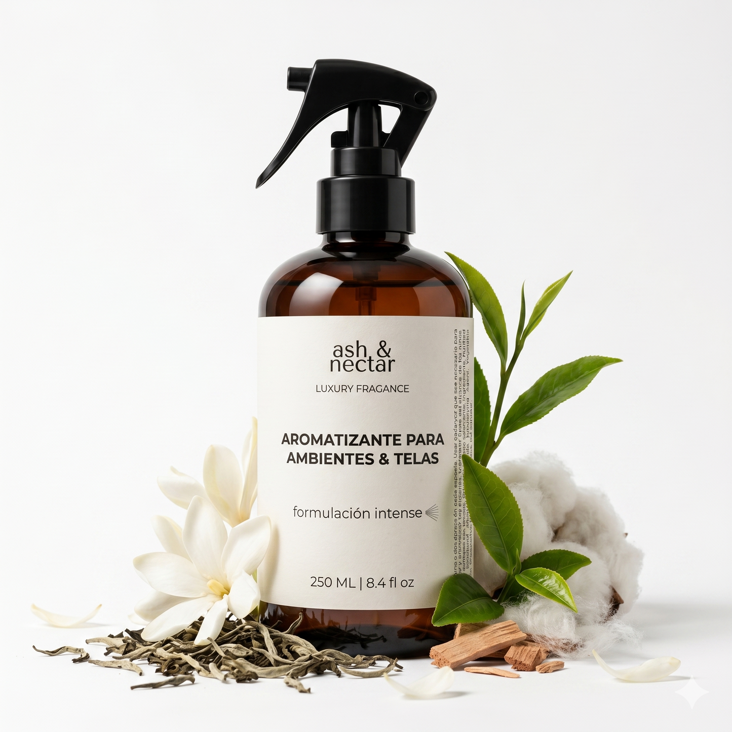 Spray Ambiental Té Blanco Ash & Nectar 250ml — perfume para hogar y telas