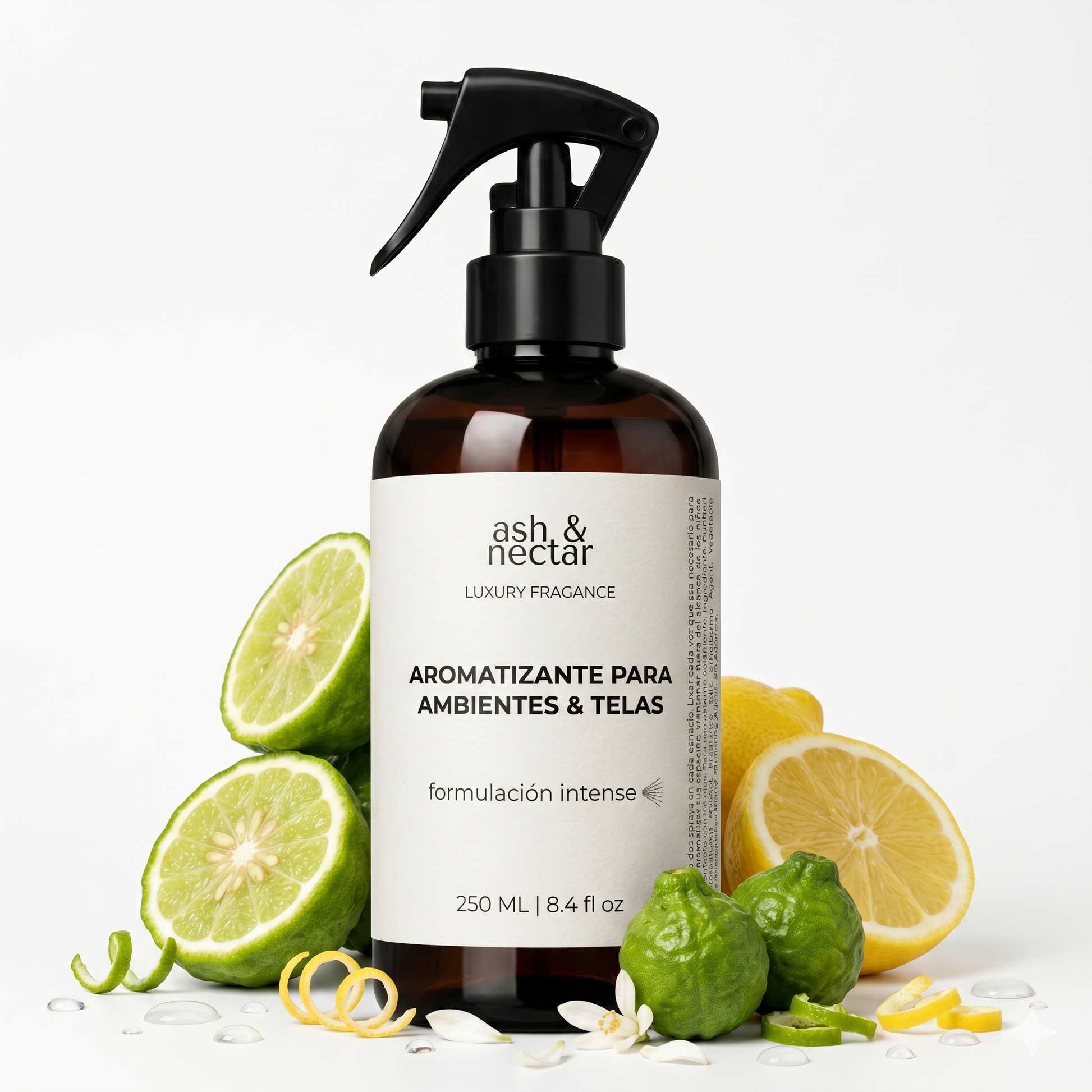 Spray Ambiental Cítricos Bergamota Ash & Nectar 250ml — perfume para hogar y telas