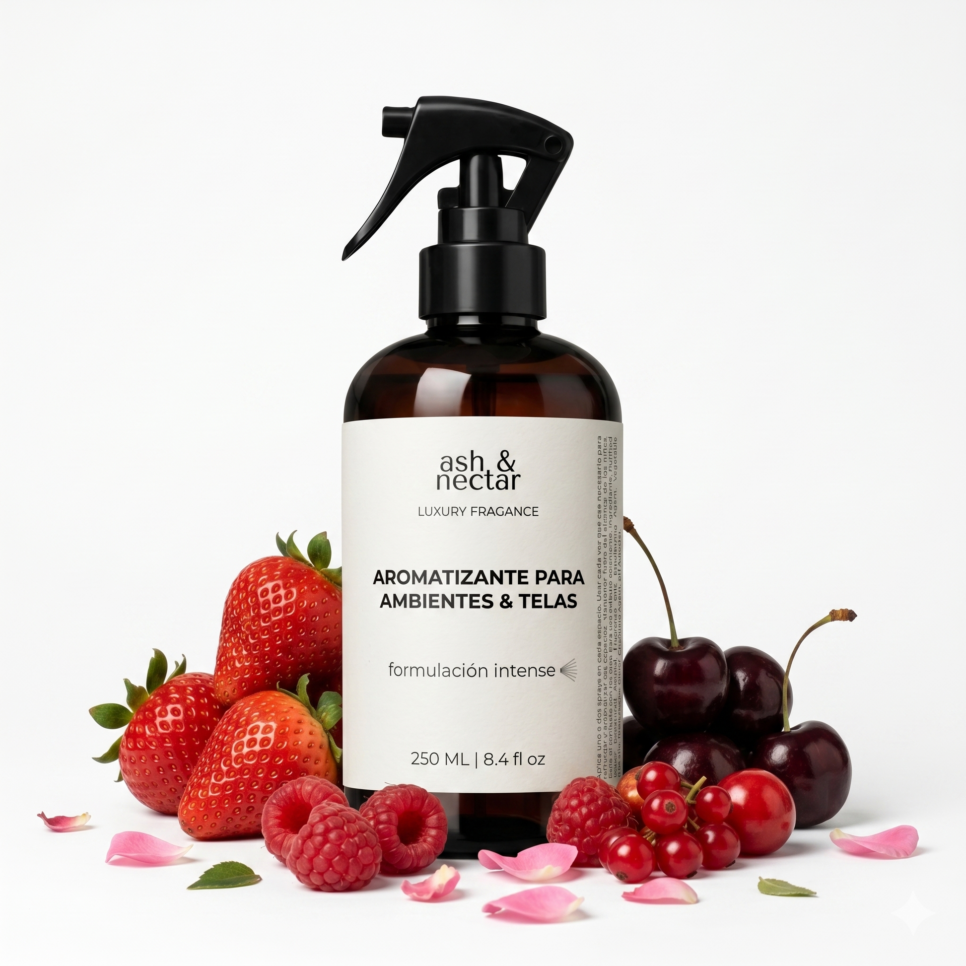Spray Ambiental Frutos Rojos Ash & Nectar 250ml — perfume para hogar y telas