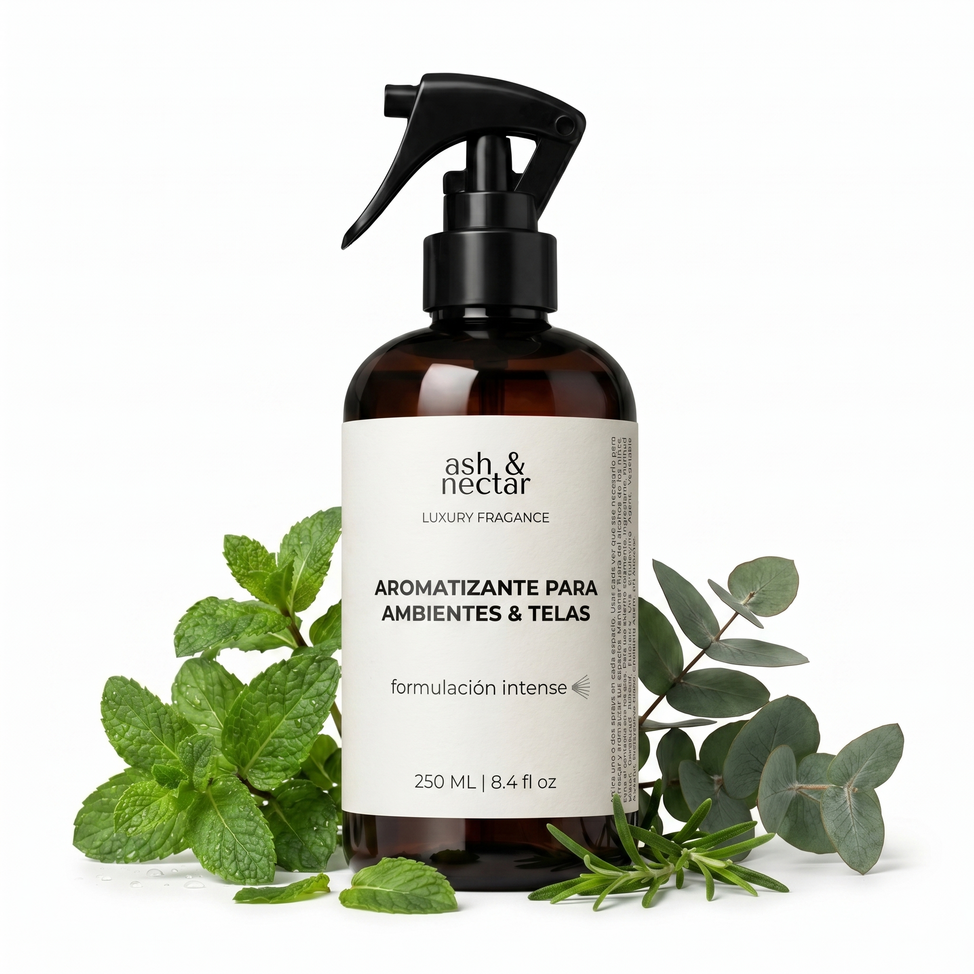 Spray Ambiental Menta Eucalipto Ash & Nectar 250ml — perfume para hogar y telas