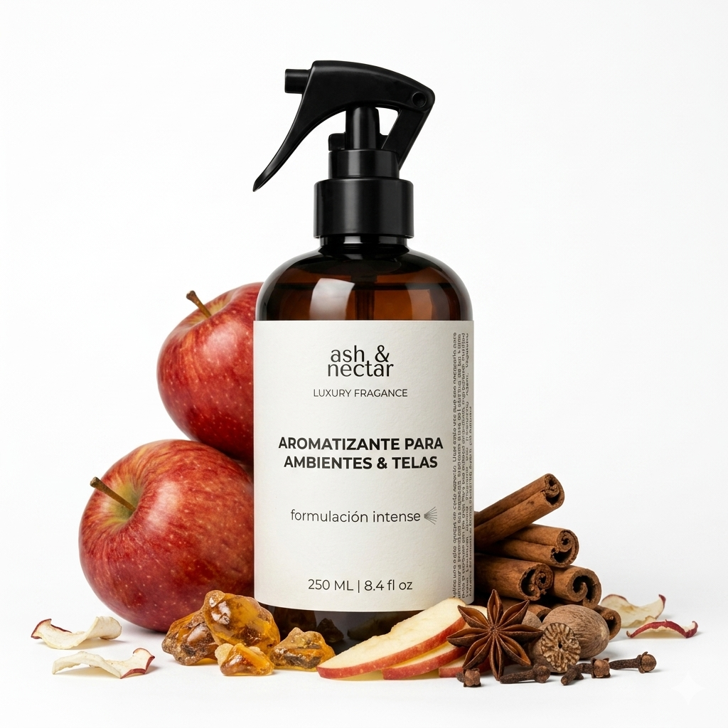 Spray Ambiental Manzana Canela Ash & Nectar 250ml — perfume para hogar y telas