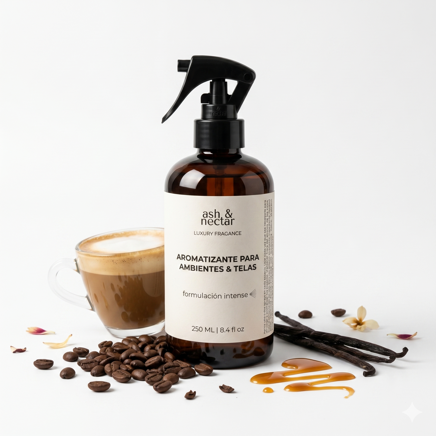 Spray Ambiental Café Capuchino Ash & Nectar 250ml — perfume para hogar y telas