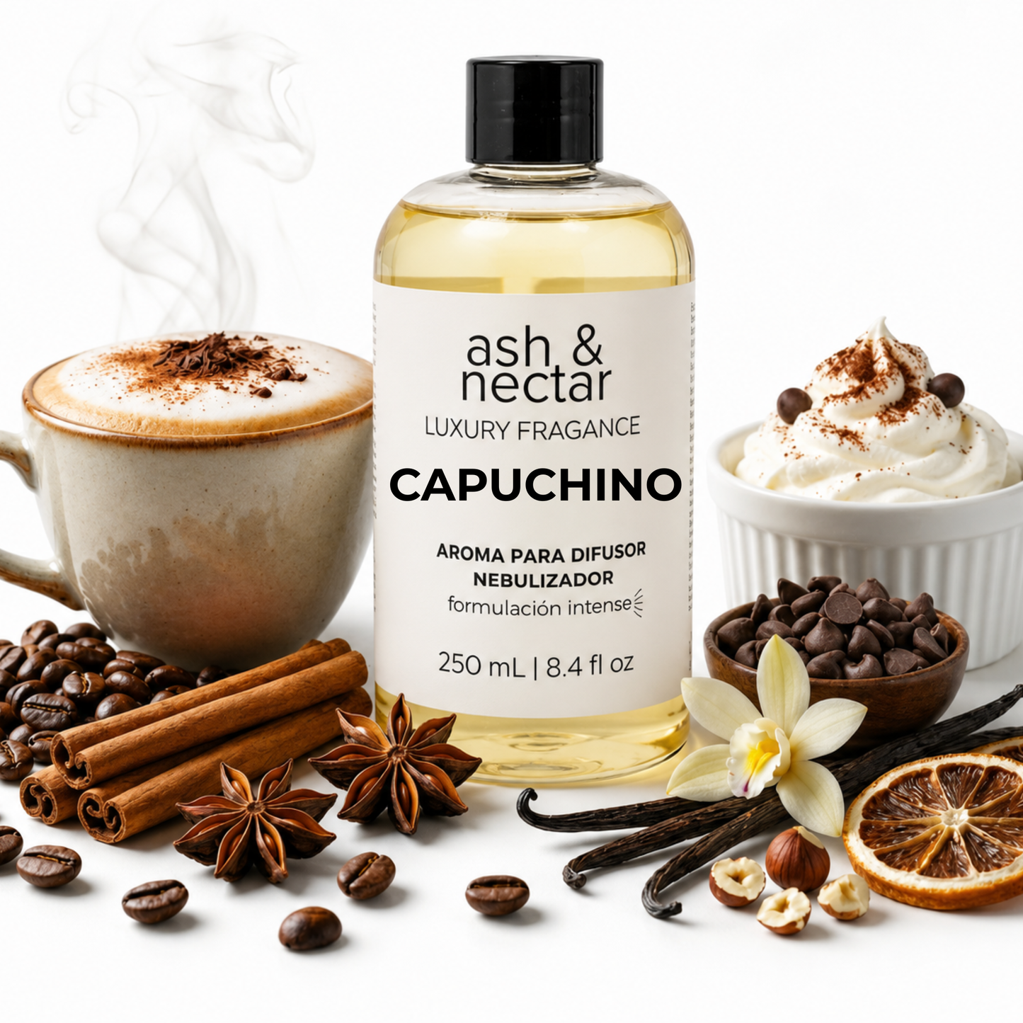 Café Capuchino — Esencia para Difusor Profesional | Ash & Nectar