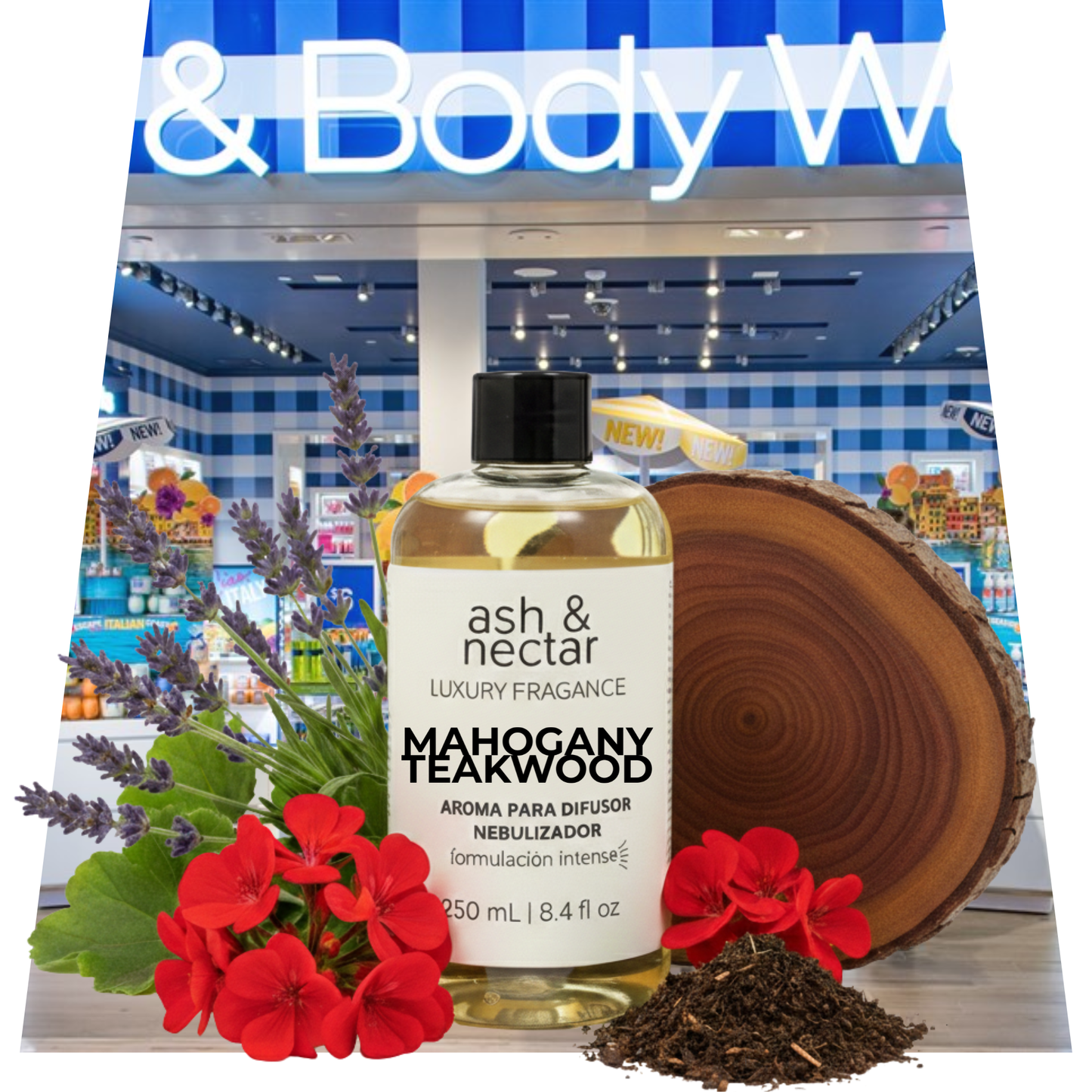 Mahogany Teakwood — Esencia para Difusor Profesional | Amaderada Cálida · IFRA · Sin agua